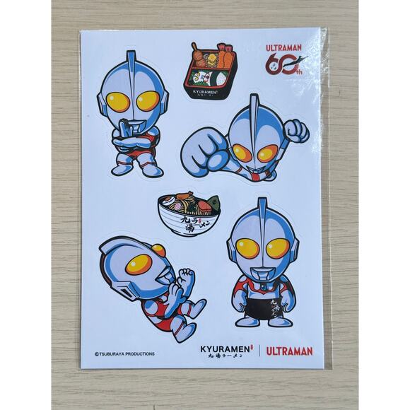Rare Ultraman x Kyuramen Sticker Set - New - Picture 1 of 3
